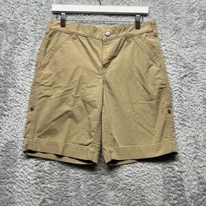 Carhartt Womens Shorts Size 6 Beige Work Force Original Fit 8" Inseam Workwear